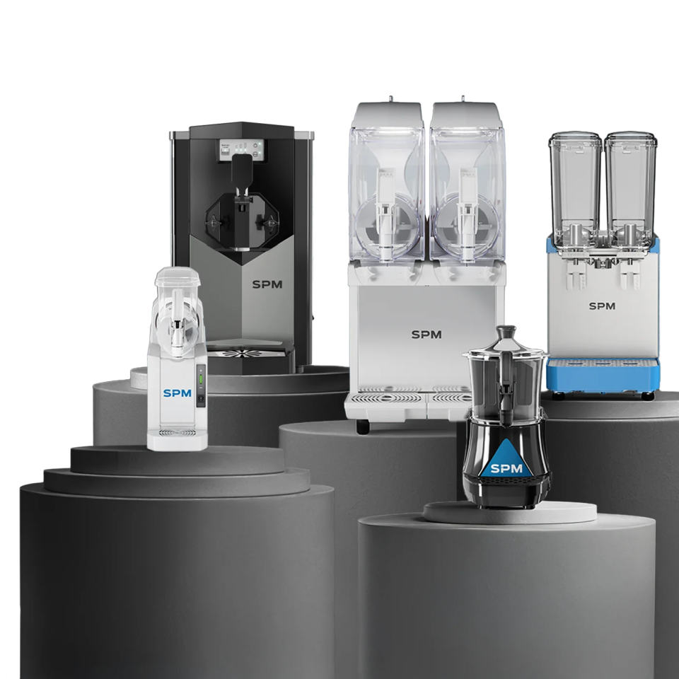 <p>SPM, Professionisti del beverage<br />
Vedi tutte le attrezzature</p>